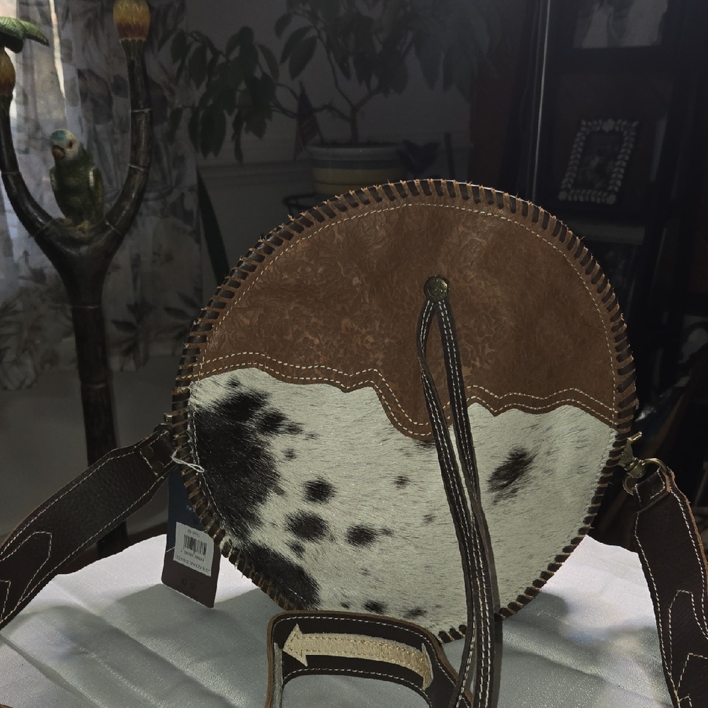 Hopofly Western Leather And Haircalf Crossbody